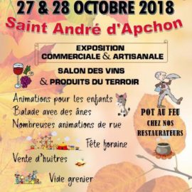 Foire d’Automne Salon des Vins Foire de St André D’Apchon